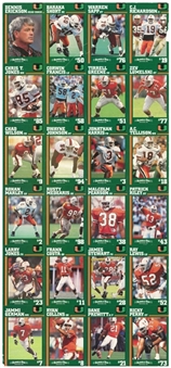 1994 University Of Miami Hurricanes Uncut Sheet of 24 Cards Featuring Dwayne "The Rock" Johnson, Ray Lewis, and Warren Sapp 
